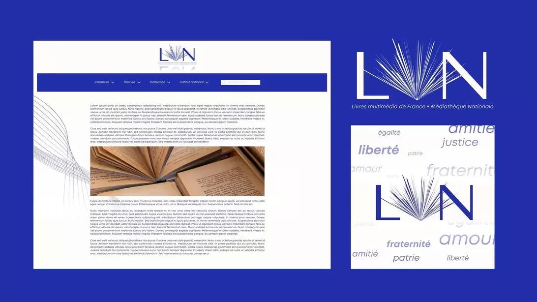 Livres Multimedia Nationale, Concept Mock Brand Identity